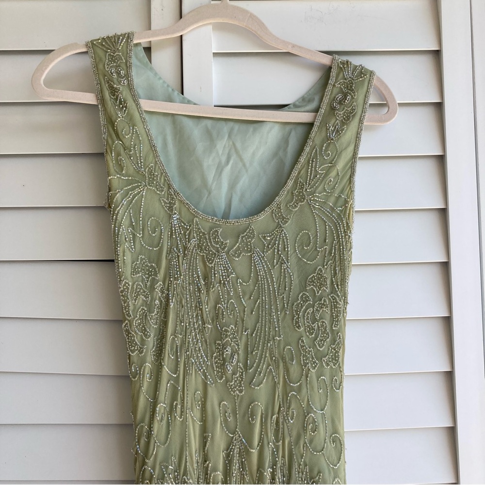 Papell Boutique evening dress/specifically a beaded /1920s-style flapper/Gatsby - Picture 8 of 16